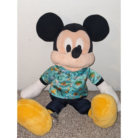 Disney Mickey Mouse Plush Walt Disney World Flag Souvenir Toy Parks Shirt 12 in. - Picture 2 of 8
